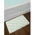 thumbnail image 2 of Leaf Bath Mat, Tea Leaves with Ornamental Vintage Design Stylish Soft Faded Colors Artwork, Non-Slip Plush Mat Bathroom Kitchen Laundry Room Decor, 29.5 X 17.5 Inches, Green Army Green, Ambesonne, 2 of 2