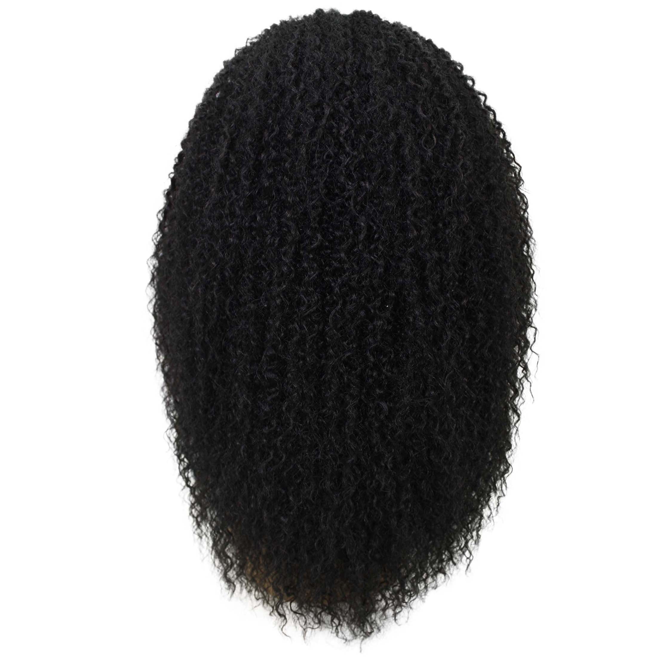 LUXLUXE Rosario Curly Body Waves 20 in Long Half Wig Mix Human Hair and Synthetic Fibers