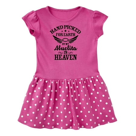 

Inktastic Handpicked for Earth By My Abuelita in Heaven Gift Toddler Girl Dress