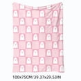 thumbnail image 3 of Fllostpr Halloween 39 x 29 in Spooky Ghost Blanket, Pink Soft Flannel Throw Blanket Decorations for Couch, Bed, Sofa & Party, 3 of 7