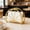 Gold, variant on 5.1 Inch Half Circle Clear Vertical Paper Stand, Tissue Holder Napkin Dispenser Rack,Decorative Upright Tabletop Organizer, for Home Kitchen and Bathroom