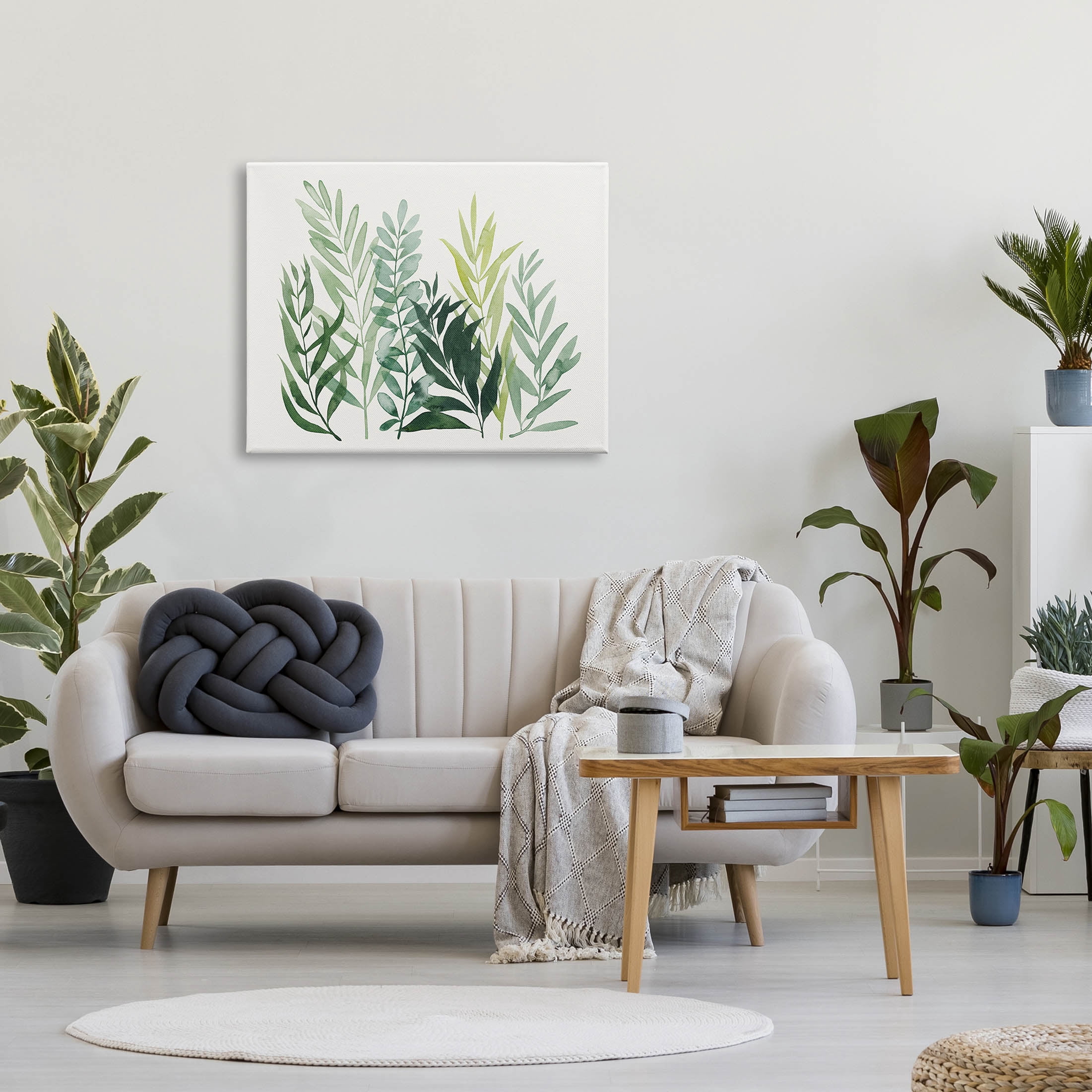 Stupell Industries Varied Grasses Botanical Leaves Graphic Art Gallery Wrapped Canvas Print Wall Art, Design by Grace Popp
