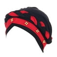 thumbnail image 1 of PMVFHDE Women Ruffle Turban Wrap Cap With Pearl Beading Solid Color Hats For Women Camouflage, 1 of 8