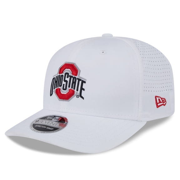 Men's New Era  White Ohio State Buckeyes Performance 9SEVENTY Stretch-Snap Hat