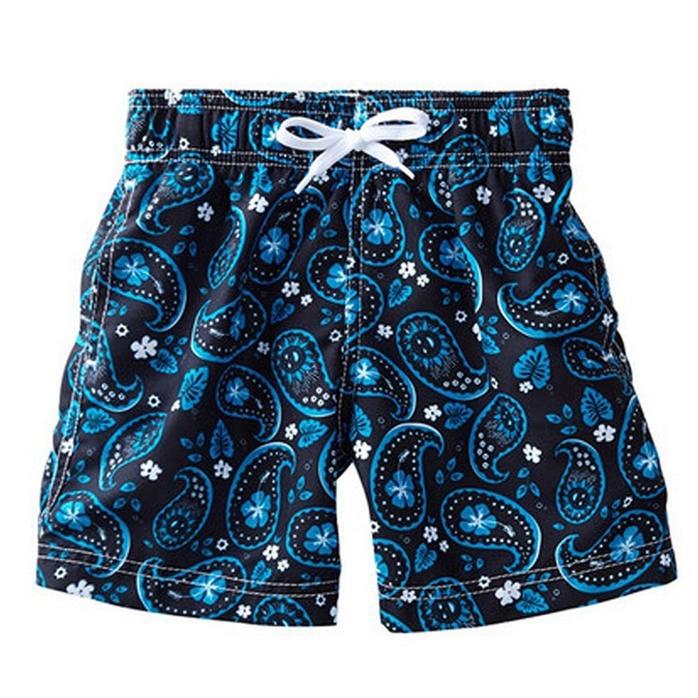 blue bandana swim trunks