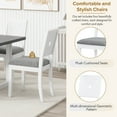 thumbnail image 4 of Dining Room Table Set for 6, 78" Extendable Rectangular Table with 18" Butterfly Leaf & 4 Upholstered Dining Chairs & Upholstered Bench, Modern Kitchen Table and Chairs, Grey, 4 of 9