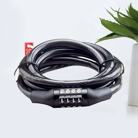 SEWCHICS Heavy Duty Combination Lock for Bikes and Cycling Gear, Steel Construction, Black, 1 Piece