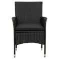 thumbnail image 2 of vidaXL 7 Piece Outdoor Dining Set with Cushions Poly Rattan Black, 2 of 5