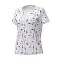 thumbnail image 3 of Wukai Nautical Lighthouse Sailboat Casual V-Neck Graphic Tees for Women: Lightweight and Breathable Summer Tops with Stylish Design-XX-Large, 3 of 8