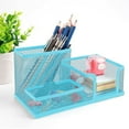 thumbnail image 4 of Metal Mesh Desk Organizer with 3 Compartments for Pens, Office Supplies, and Cellphone, 4 of 7