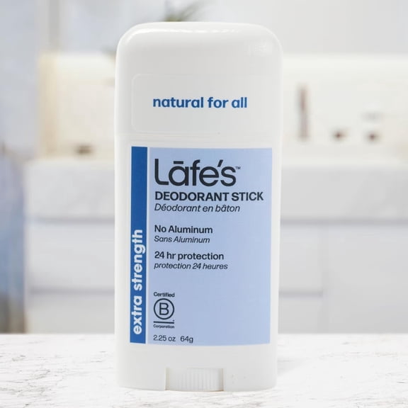 Lafes Natural Deodorant Stick, Extra Strength, 2.25 oz