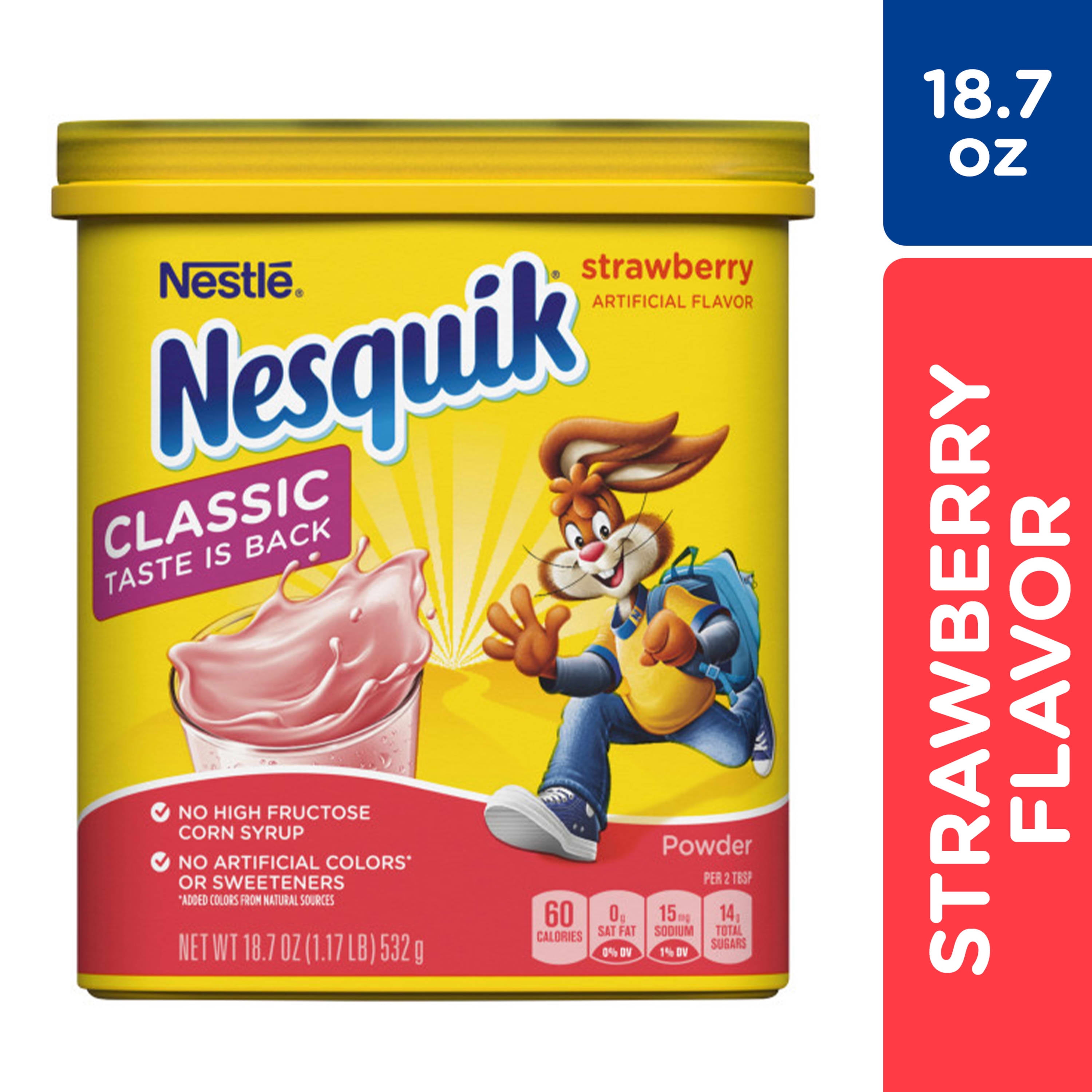 Nestle Nesquik Strawberry Flavor Powder Drink Mix, 18.7 oz
