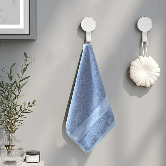Fmbmuo Reusable Bath Towels Cotton Striped Blue Washcloths, Soft Thick 13 x 30 inch for Adult Men Women Gift Towels 1 Pcs