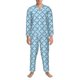 thumbnail image 3 of Fotbe Blue Fish Scale Texture Pijama de Hombre con Estampado de Manga Larga, Conjunto de 2 Piezas, Ropa de Dormir Suave y Cómoda con Bolsillos-XX-Large, 3 of 7