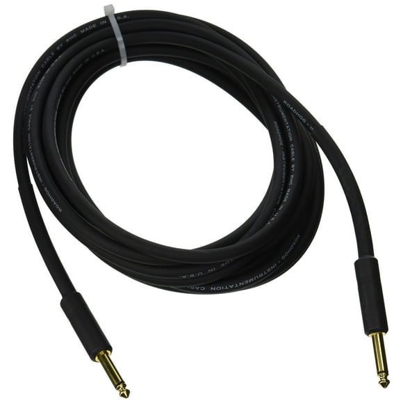 Rapco Horizon HOG-20B RoadHog Series Instrument Cable Gold Connectors 20-Feet