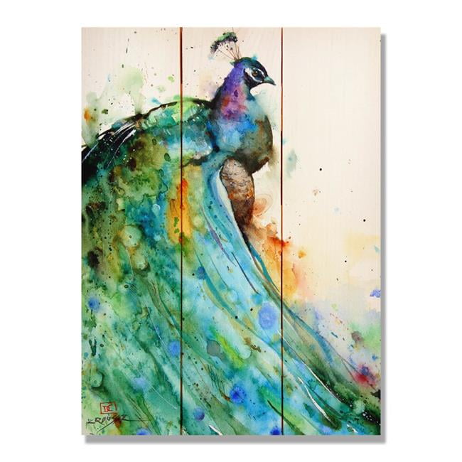 peacock prints and wall decor