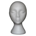thumbnail image 3 of Happy Date Female Mannequin Head 11" Wig Head Foam Mannequin Wig Stand and Holder for Style Model And Display Hair Hats and Hairpieces 1/2/4Pcs, 3 of 7