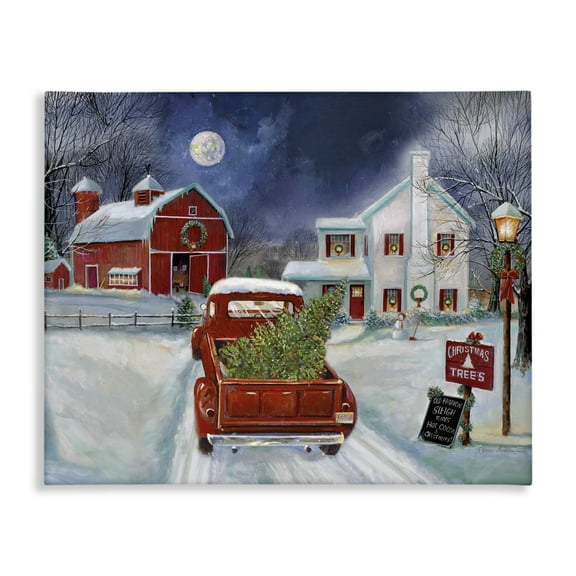 Stupell Industries Entering Christmas Tree Farm Canvas Wall Art, design by Ruane Manning, 36 x 48