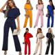thumbnail image 1 of Womens Jumpsuit Casual Wide Legs Ladies Evening Party Long Playsuit, 1 of 5