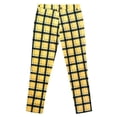 thumbnail image 5 of ohmzyzo Men's Plaid Slacks Regular Fit Flat Front Work Prom Checked Dress Pants Slim Tapered Leg Trousers with Pockets Yellow Yellow, 5 of 7