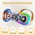 thumbnail image 3 of JAUYXIAN Karaoke Máquina para Adultos y Niños, Altavoz de Karaoke Portátil Bluetooth con 2 Micrófonos Inalámbricos y Luces LED para Fiestas en Casa, Mini Sistema de Karaoke para Niñas/niños, D35-T, 3 of 8