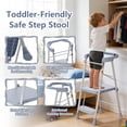 thumbnail image 6 of LevLad Toddler Kitchen Step Stool Helper for Kids, Foldable Learning Standing Tower for Kitchen Counter, Bathroom, Blue, 6 of 8