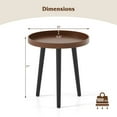 thumbnail image 3 of Costway 1 PCS Round Side Table Sofa Coffee End Accent Table Nightstand Home Furniture, 3 of 10