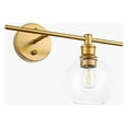 thumbnail image 4 of Living District LD2302BR Collier 1 Light Brass & Clear Glass Right Wall Sconce, 4 of 4