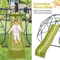 thumbnail image 2 of Topbuy 13.3FT Dome Climber with Extend Wave Slide for Kids 3 to 10 Kids Jungle Gym Outdoor Play Equipment & Climbing Frame Children Outside Climbing Toy, 2 of 7