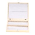 thumbnail image 3 of Box 100-Places Wooden Slide Storage Box with Numbered Slots Contents Sheet for Prepared Microscope Slides, 3 of 7