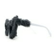 thumbnail image 3 of Womens Masquerade Fur Covered Heart Shape Cat Eye Sunglasses Grey, 3 of 4