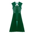 thumbnail image 6 of DPOIS Lyrical Dance Costumes for Women Leotards Shiny Sequin Sheer Mesh Dancewear, 6 of 6