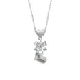 thumbnail image 2 of Delight Jewelry Silvertone Large ''Big Sister'' Heart with Clear Crystal Silver tone Bow Heart Necklace, 2 of 4