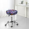 thumbnail image 7 of Fotbe Watercolor Butterflies Stool Covers Round,Waterproof Round Bar Stool Covers Bar Chair Covers Washable Stool Cushion Slipcover for 12-14 Inch Chair-14 inch, 7 of 7