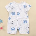 thumbnail image 4 of Gerichy Romper, Baby Boy Girl Solid Breathable Cotton Jumpsuit Summer Clothes 0 3 6 12 18 24 Months Boys Girls Round Neck Short Sleeve Rompers, 4 of 4