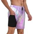 thumbnail image 2 of Fotbe Purple Sparkling Butterfly Traje de Baño para Hombre – Shorts de Natación de Secado Rápido con Forro y Bolsillos-XX-Large, 2 of 6