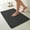 Black, variant on BULULOM Rubber Backing Non-Slip Bath Mat, Thin Absorbent Bathroom Rug, Washable floor Mat for Sink-Shower,Dark Gray 16"x24"