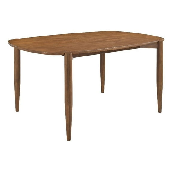 Pemberly Row Mid-Century Oval Solid Wood Dining Table in Walnut