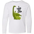 thumbnail image 3 of Inktastic I Love my Dad with Baby and Daddy Brontosauruses Long Sleeve Youth T-Shirt, 3 of 5