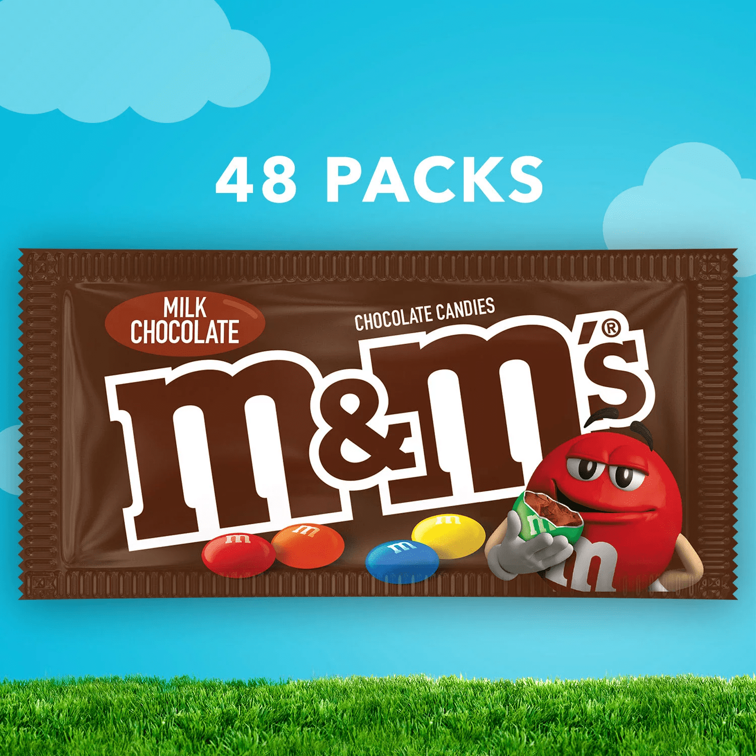 M&M's Milk Chocolate Candy Full Size Bulk Pack (1.69 Oz., 48 Ct