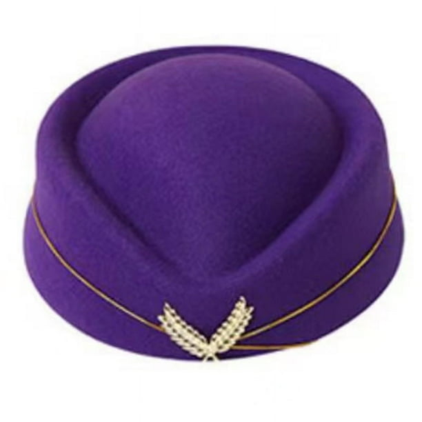 Boina retro de azafata, gorro de lana tipo pintor versátil para otoño e invierno para mujer