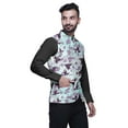 thumbnail image 3 of Atasi Veste Décontractée pour Hommes Imprimée Veste de Mariage Indienne Blazer Mandarin-Moyen, 3 of 6