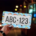 thumbnail image 4 of 1 Pcs Sushi with Faces Blue License Plate Frame,License Plate Cover for Car Decorative Parts,Aluminum License Plate Bracket Holder Rust-Proof for US Standard Car, 4 of 8