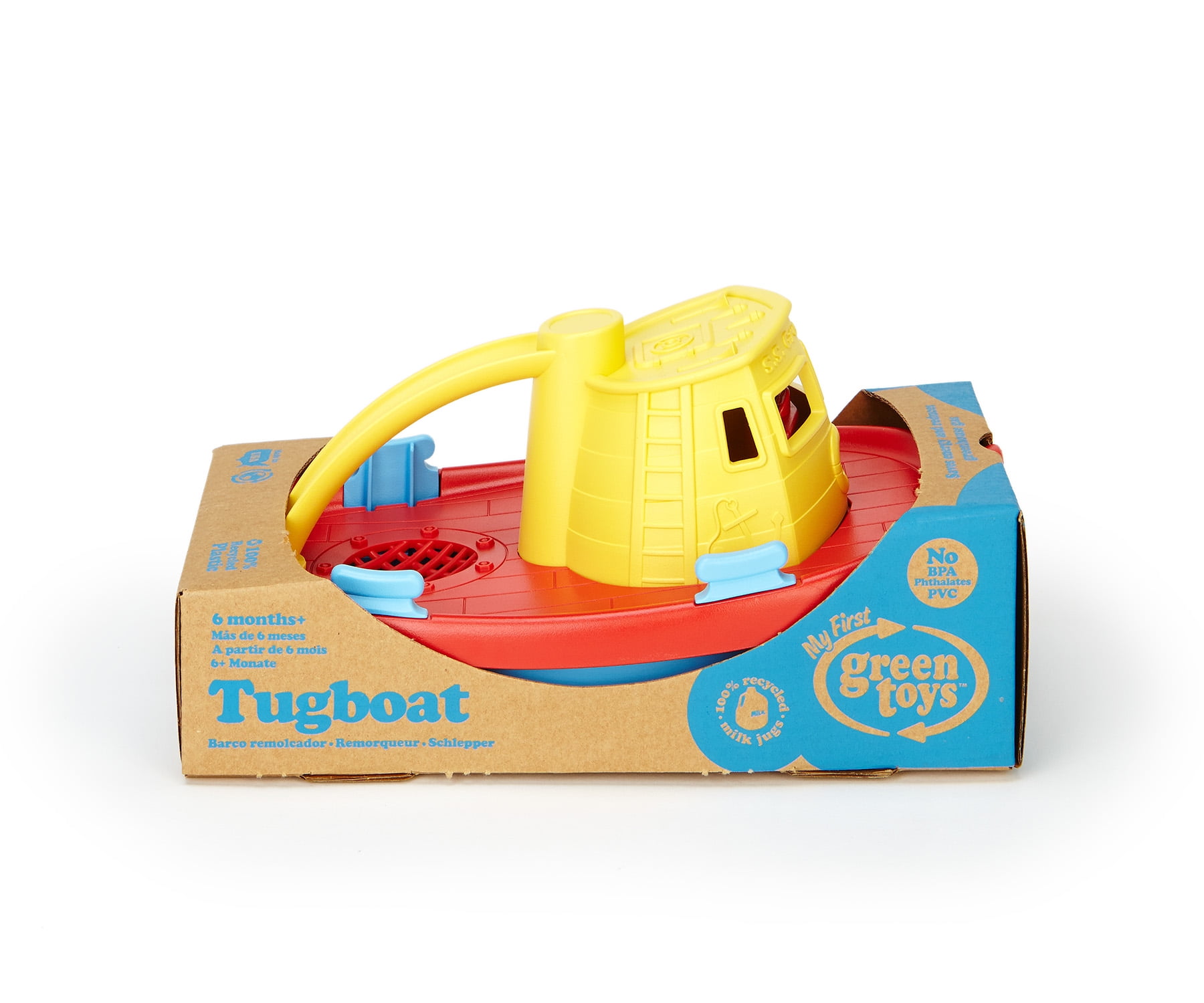 green toys tugboat cleaning