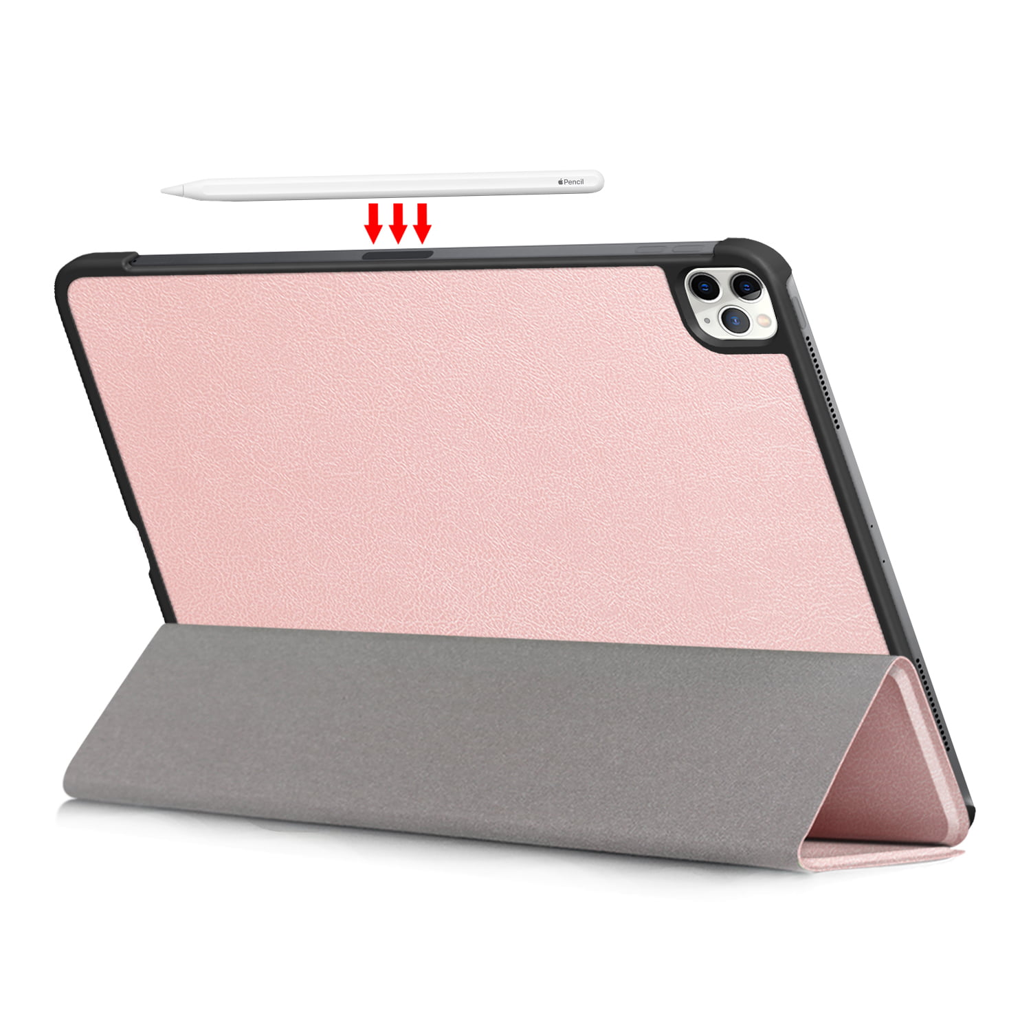 Allytech iPad Pro 2020 Case 2nd Slim Lightweight [Support Apple Charging] Auto Sleep Wake Trifold Stand Protective Smart Cover Case for Apple iPad Pro 11 Inch 2020 - Rosegold Walmart.com