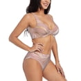thumbnail image 2 of Daiia Rose Gold Glitter Splatter Women's Bikini Set Two Piece Swimsuit High Waisted Bikini Adjustable Straps Bikini Perfect for Beach, Pool, and Summer Vacation-, 2 of 9