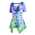 thumbnail image 2 of Talla grande Mariposa Ombre Impresión HANKY HEM TUNIC TUNE Rosegal Camisetas tallas grandes, 2 of 5