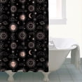 thumbnail image 4 of Black Sun Moon Cloud Planet Pattern Shower Curtain 84"x72" ,Bathroom Decorative Shower Curtains Set with 12 Hooks,Modern Waterproof Washable Shower Curtain, 4 of 6