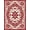 Red, Pattern 8, variant on ODIKA 4'x6' Machine Washable Non-Slip Area Rug, Blooming Botanical Garden Medallion High Traffic Rug, Ivory, 663173
