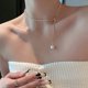 thumbnail image 4 of Elegante Collar De Perlas Con Colgante De Lazo Para Mujer , Cadena De Clavícula Estilo Coreano Y Japonés, 4 of 4